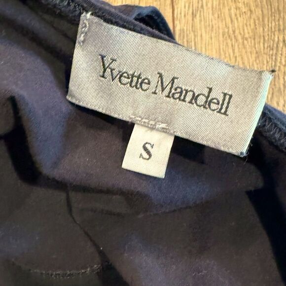 Yvette Mandell Black High Cut Low Back Scoop Neck Bodysuit Size Small - Picture 6 of 6